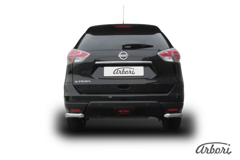 Уголки d57 Arbori нерж. сталь для NISSAN X-Trail 2015-нв / Ниссан Х Трейл