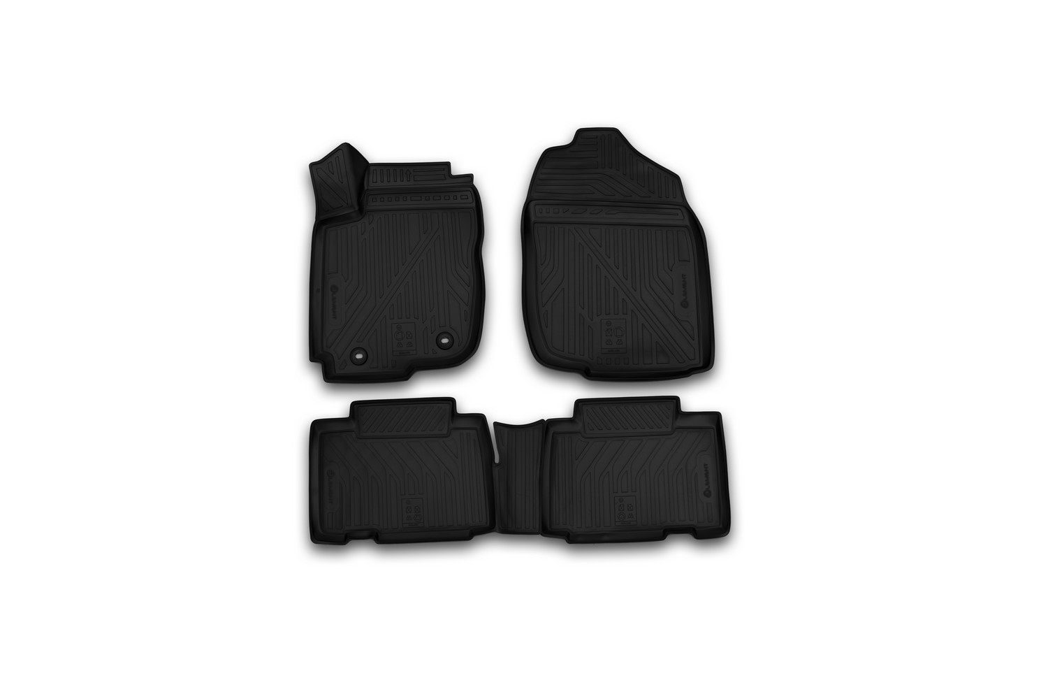 Коврики 3D в салон TOYOTA Rav 4, 2013-2015, 2015-, 4 шт. (полиуретан) / Тойота Рав 4