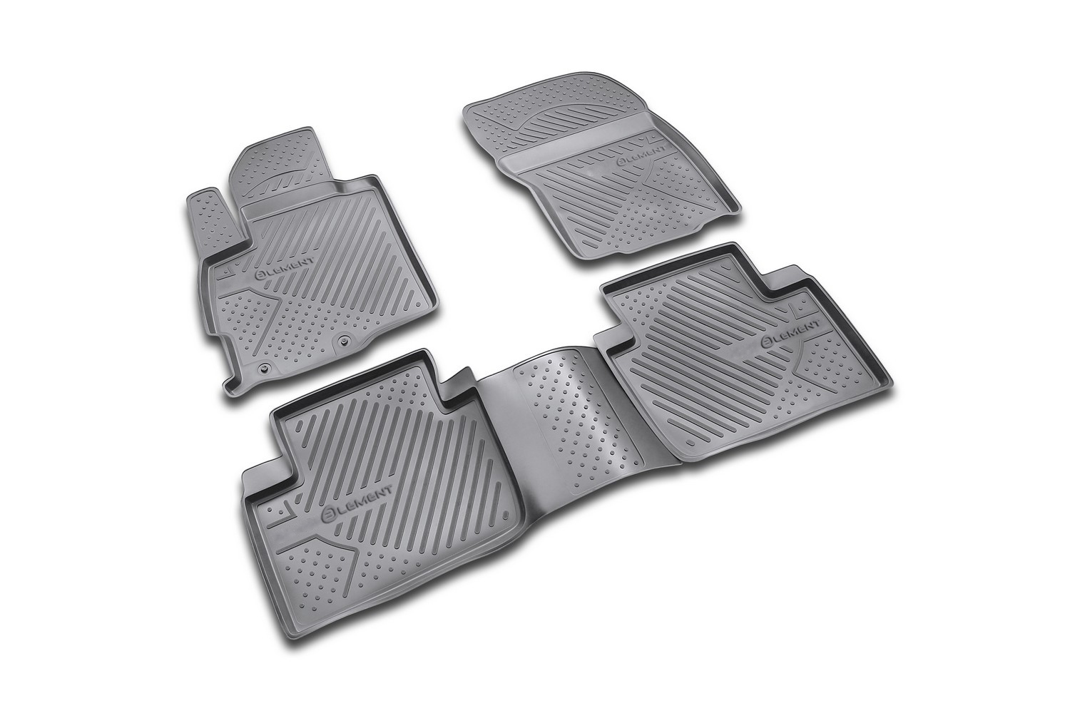 Коврики в салон MITSUBISHI Outlander XL 2005-2010, 2010-2012, 4 шт. (полиуретан, серые) / Митсубиси Аутлендер