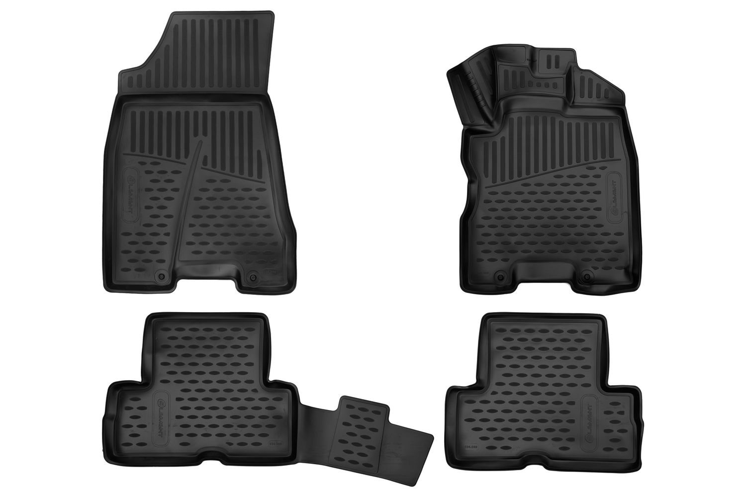 Коврики 3D в салон для NISSAN X-Trail, 01/2007-12/2015, кроссовер, правый руль, 4шт. (полиуретан) / Ниссан Х Трейл