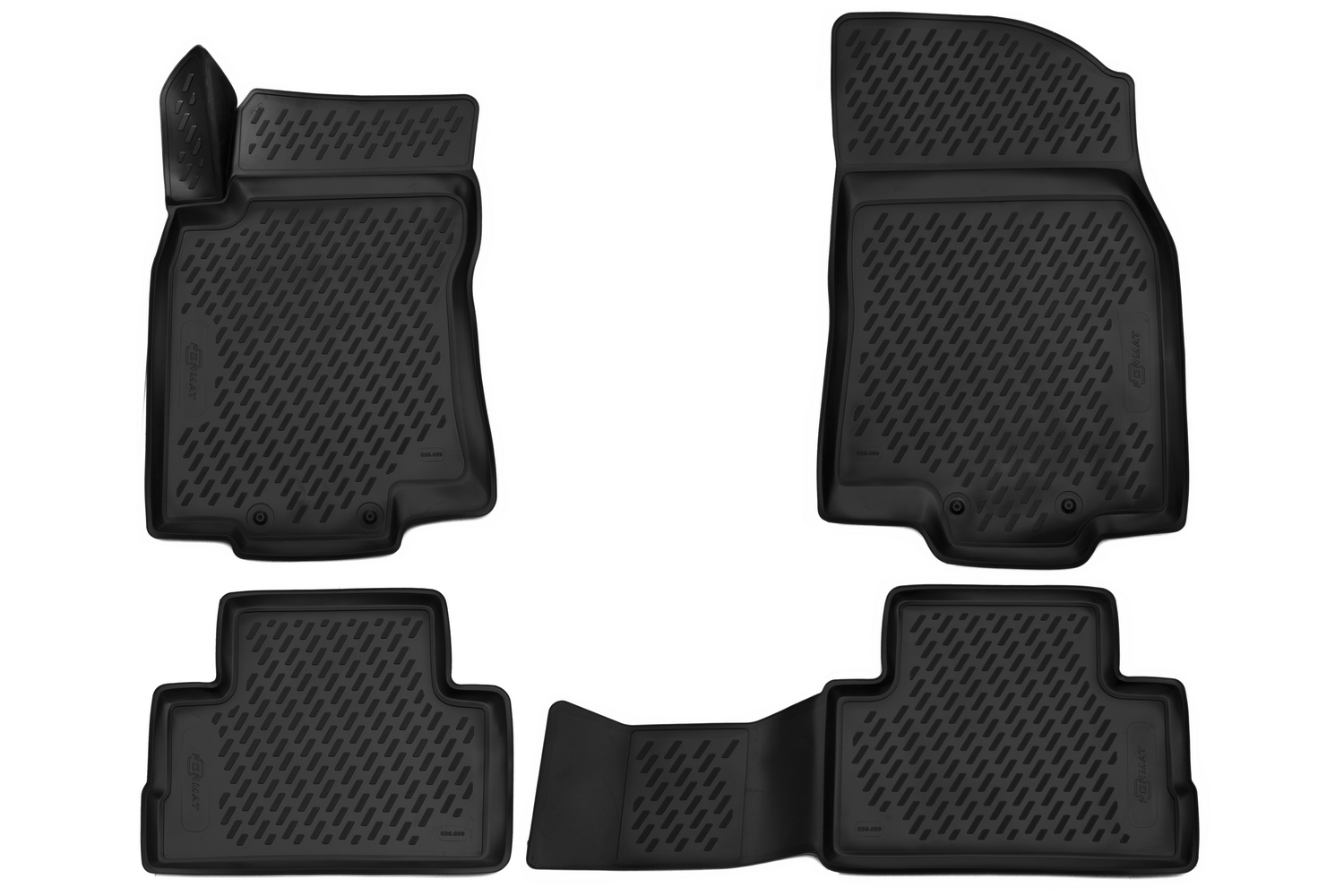 Коврики в салон 3D для NISSAN Qashqai (J11F) 2015-н.в. сборка РФ внедорожник FORMAT 4 шт. черный полиуретан / Ниссан Кашкай