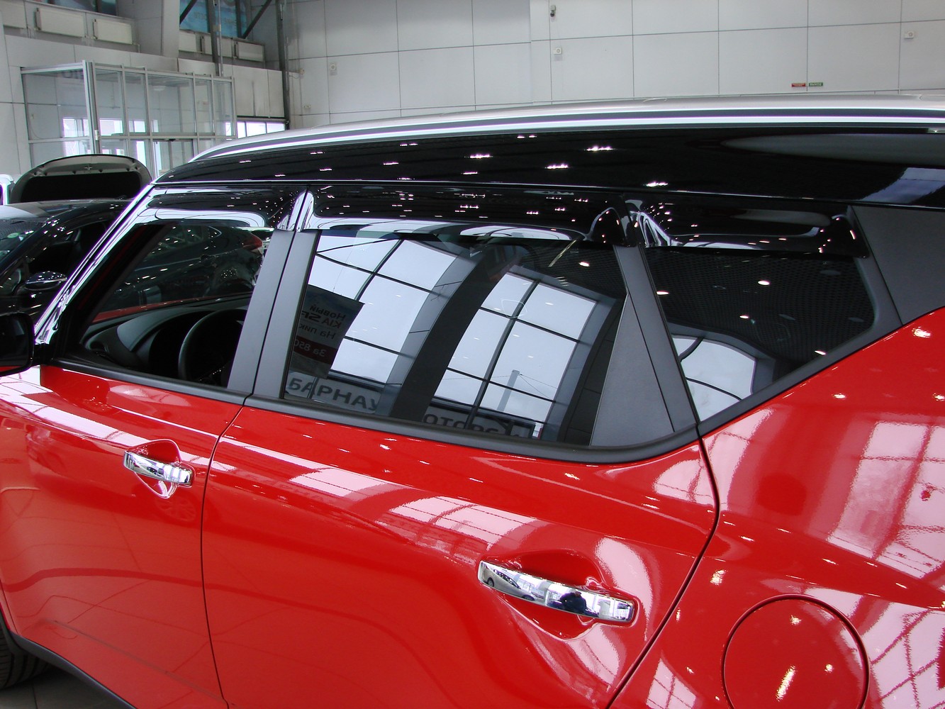 Дефлектор боковых окон KIA Soul, 2019 -, 6ч., темный / Киа Сол