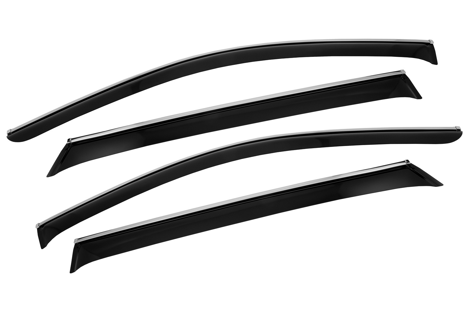 Дефлекторы окон хром Changan CS55 PLUS Рестайлинг 2021- / Uni-S 2024-, 4 шт., ветровики CHROMEX / Чанган 55
