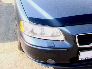 Дефлектор капота темный VOLVO S60 2006-2009, / Вольво С60