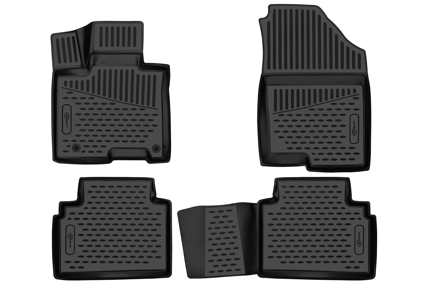 Коврики 3D в салон для HYUNDAI Tucson (IV длинная база) 2020-, 4 шт. (Повышенная устойчивость, повышенная износостойкость) / Хендай Туксон