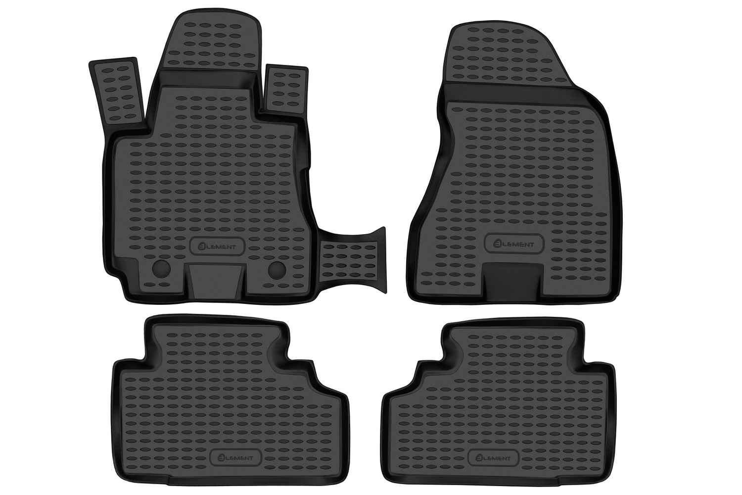 Коврики в салон 2D для HYUNDAI Tucson 2004-2009 внедорожник Element черный полиуретан / Хендай Туксон