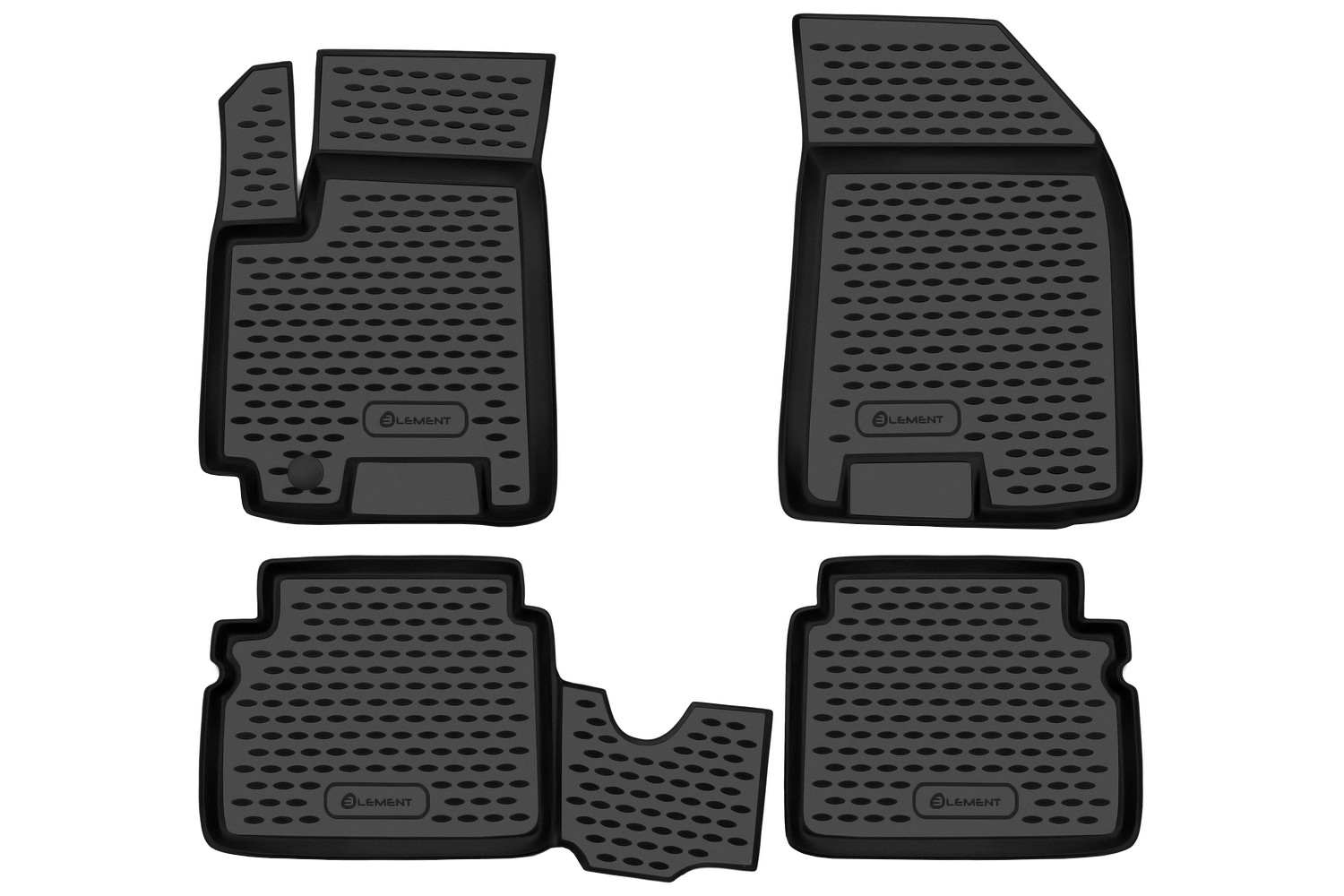 Коврики в салон 2D для CHEVROLET Aveo 2004-2012 седан Element черный полиуретан / Шевроле Авео