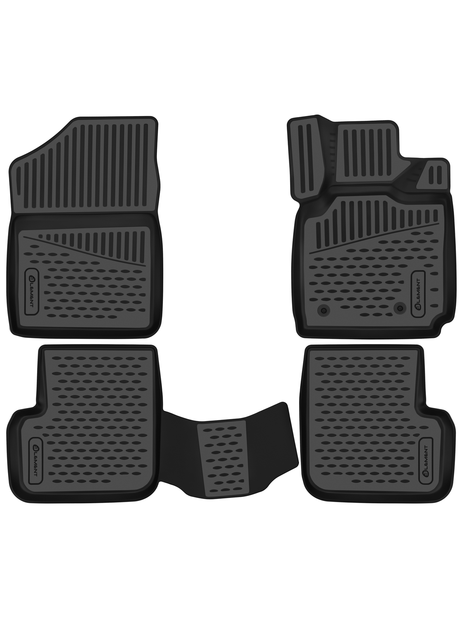 Коврики в салон 3D для TOYOTA Probox 2002-2014 (I) правый руль универсал 5 дв. Element 4 шт. черный полиуретан / Тойота Пробокс