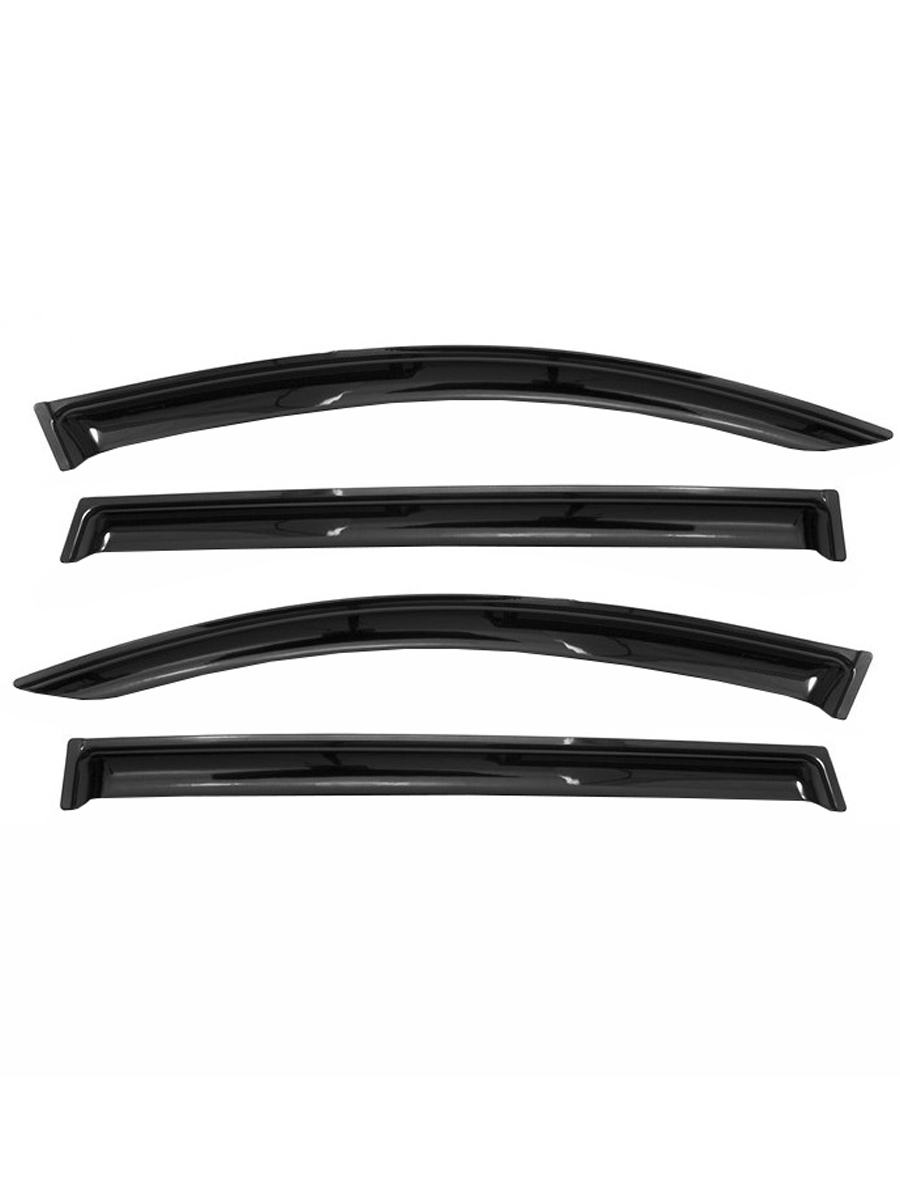 Дефлекторы окон Vinguru FORD Fusion 2002-2005, 2005-2012 /накладные/скотч/комплект  4 шт./литьевой поликарбонат / Форд Фьюжн
