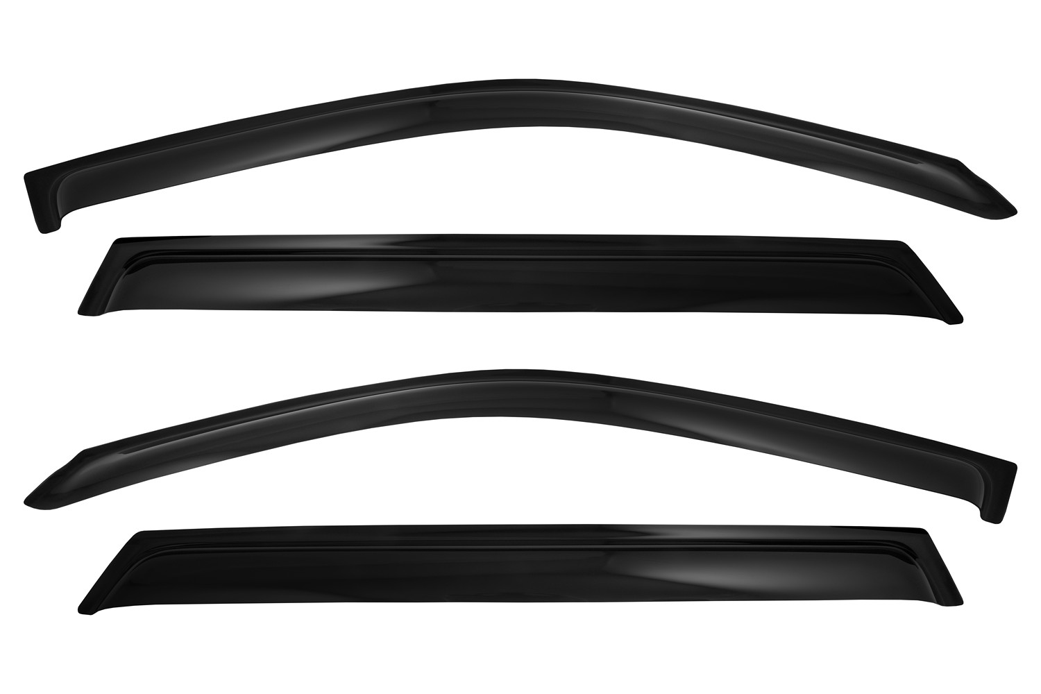 Дефлекторы боковых окон BMW X5, 2007-2013, 4ч., темный / БМВ Х5