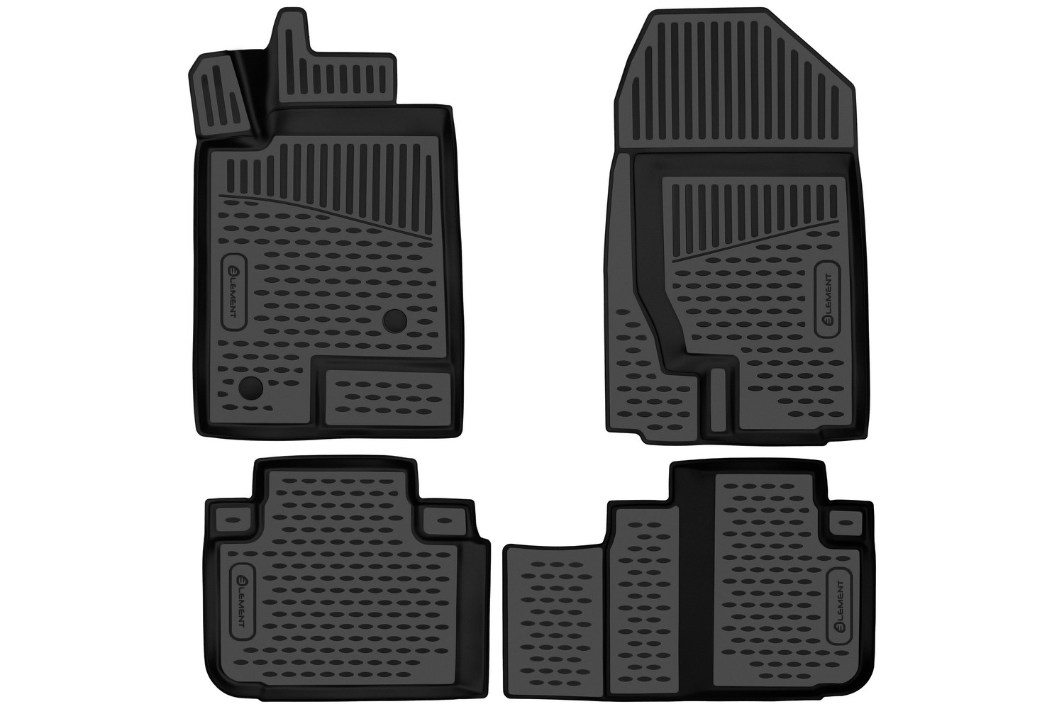 Коврики в салон 3D для HAVAL F7/F7x 2019-2022 (I), 2022-2024 (I рест.) внедорожник Element 4 шт. черный полиуретан / Хавал Ф7