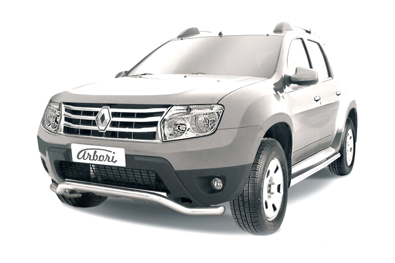 Защита переднего d57 бампера "волна" Arbori нерж. сталь для RENAULT Duster 2010-2015 / Рено Дастер