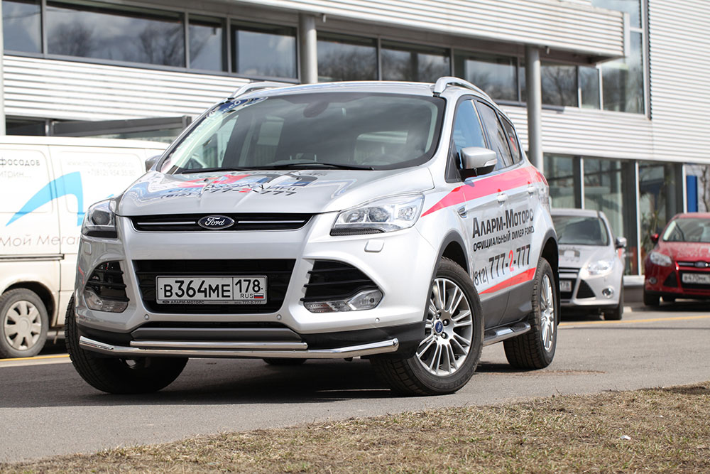 Защита переднего бампера труба d60/42 Premium двойная,Ford Kuga 2013-, FKUG.48.1725 / Форд Куга