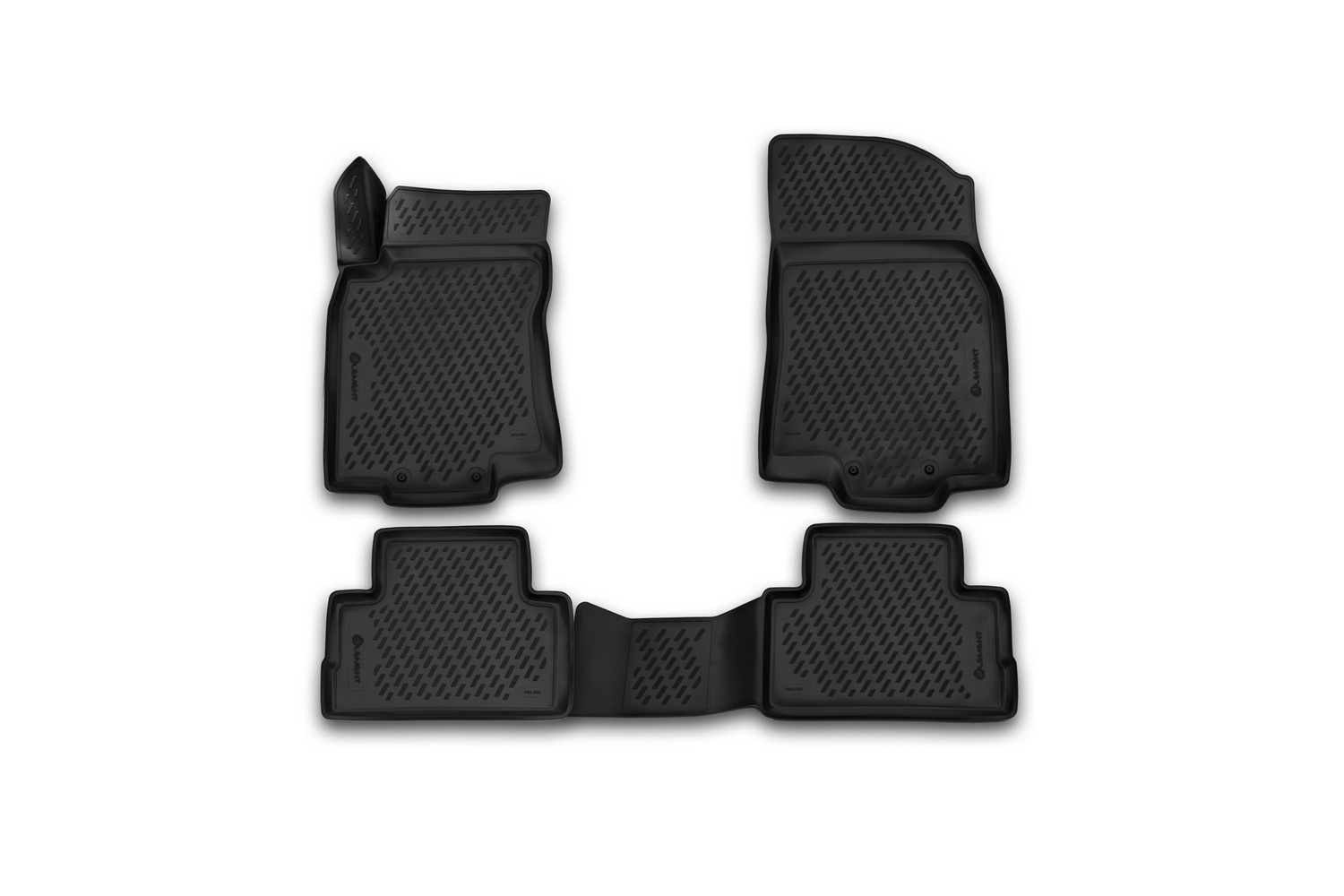 Коврики в салон 3D для NISSAN Qashqai (J11F) 2015-н.в. внедорожник Element 4 шт. черный полиуретан РФ / Ниссан Кашкай