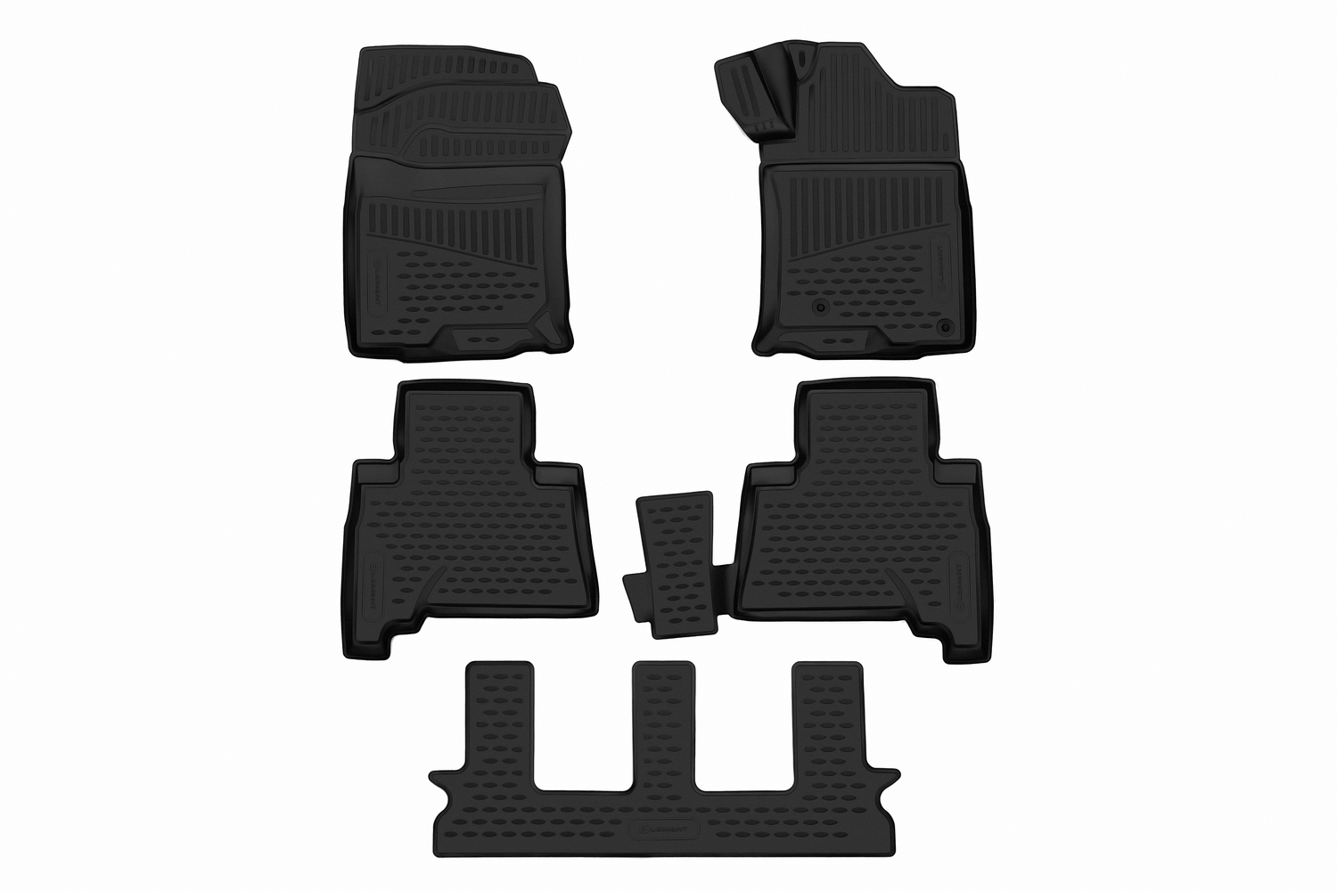 Коврики 3D в салон для TOYOTA Land Cruiser Prado 2009-н.в.правый руль, внед,. 5шт. (полиуретан) / Тойота Ленд крузер прадо