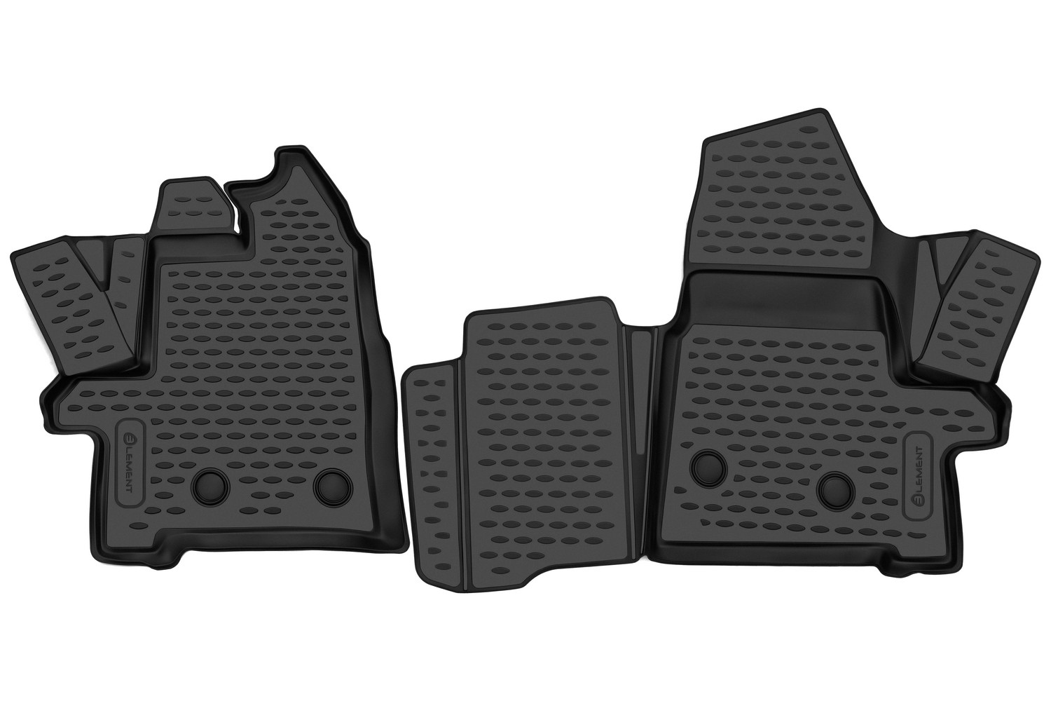 Коврики в салон 3D для FORD Transit 2014-н.в. фургон Element черный полиуретан / Форд Транзит