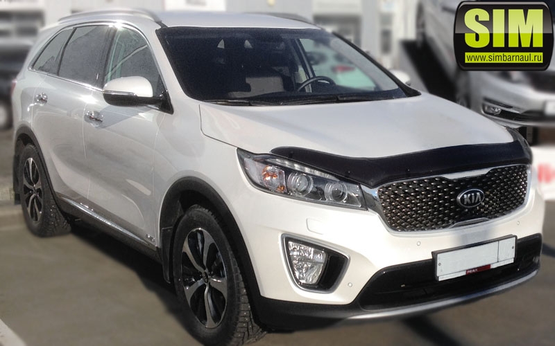 Дефлектор капота темный KIA Sorento Prime 2015- / Киа Соренто