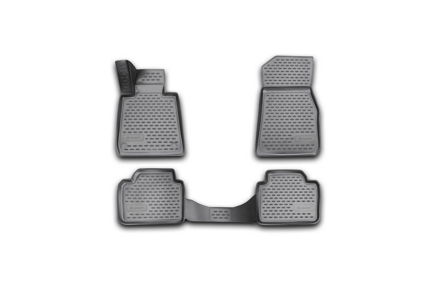 Коврики 3D в салон BMW 3 F30, 2012- 4 шт. (полиуретан) / БМВ Тройка