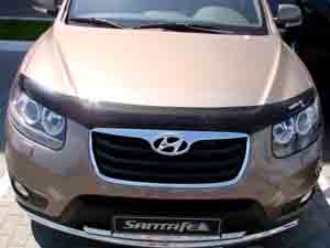 Дефлектор капота темный HYUNDAI SANTA FE 2005-2012, NLD.SHYSAN0512 / Хендай Санта Фе