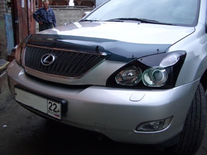 Дефлектор капота темный TOYOTA HARRIER/LEXUS RX330, 350, 400h 2003-2009, / Тойота Харриер