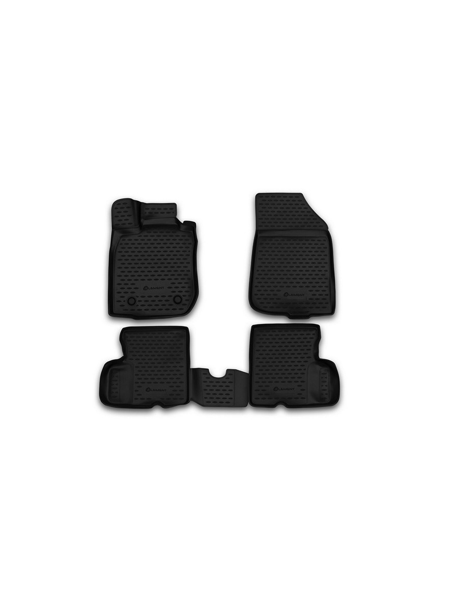 Коврики 3D в салон NISSAN Terrano, 2014-2016, 2WD, 4 шт. (полиуретан) / Ниссан Террано