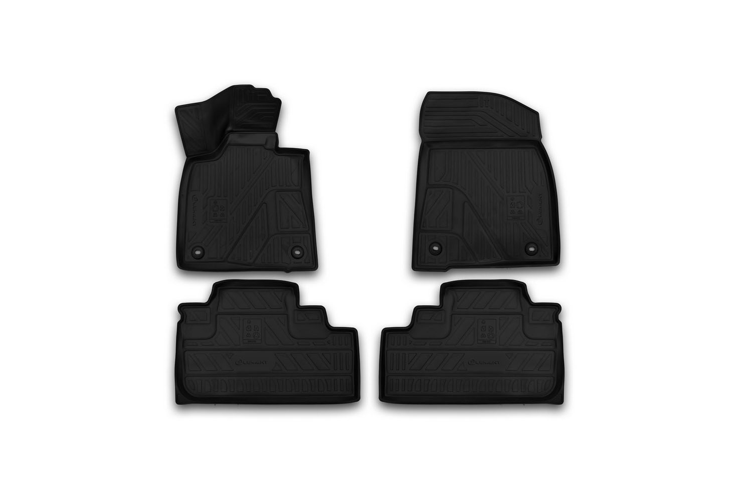 Коврики 3D в салон для LEXUS RX (IV, IVr), 2015-2019, 2019-, 4 шт. (полиуретан) / Лексус РХ