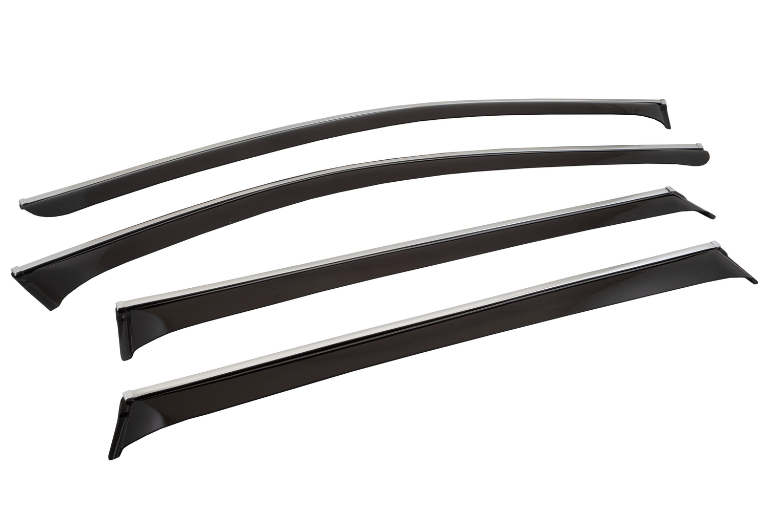 Дефлекторы окон хром NISSAN X-TRAIL III (T32) 2014-, 4 шт., ветровики CHROMEX / Ниссан Х Трейл